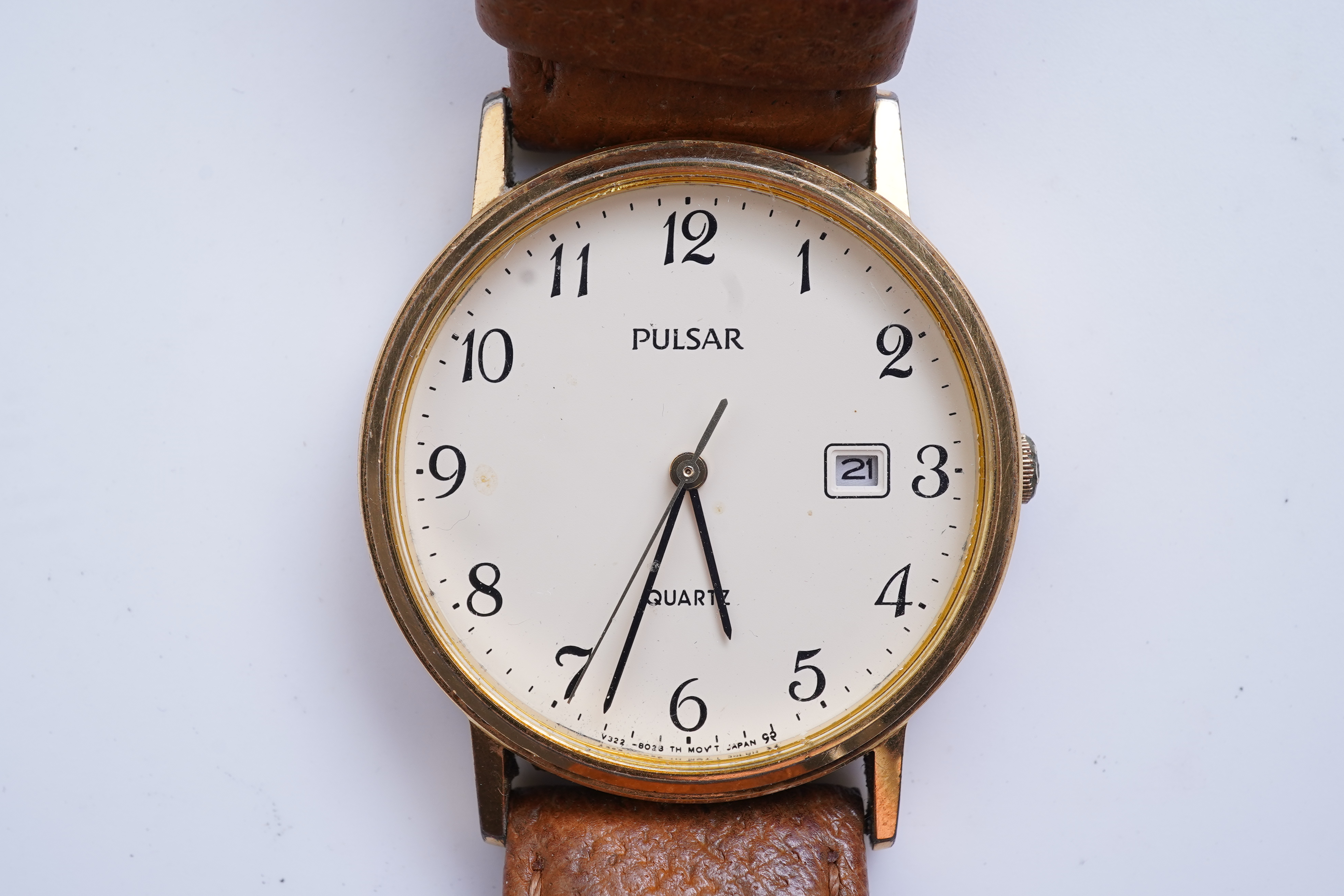 XX REMOVE ROLEX XX, A collection of watches and a bangle, comprising: two Seiko quartz watches; a manual winding watch by Larex; a quartz watch by Eterna; a quartz watch by Rotary; and a quartz watch by Pulsar; together